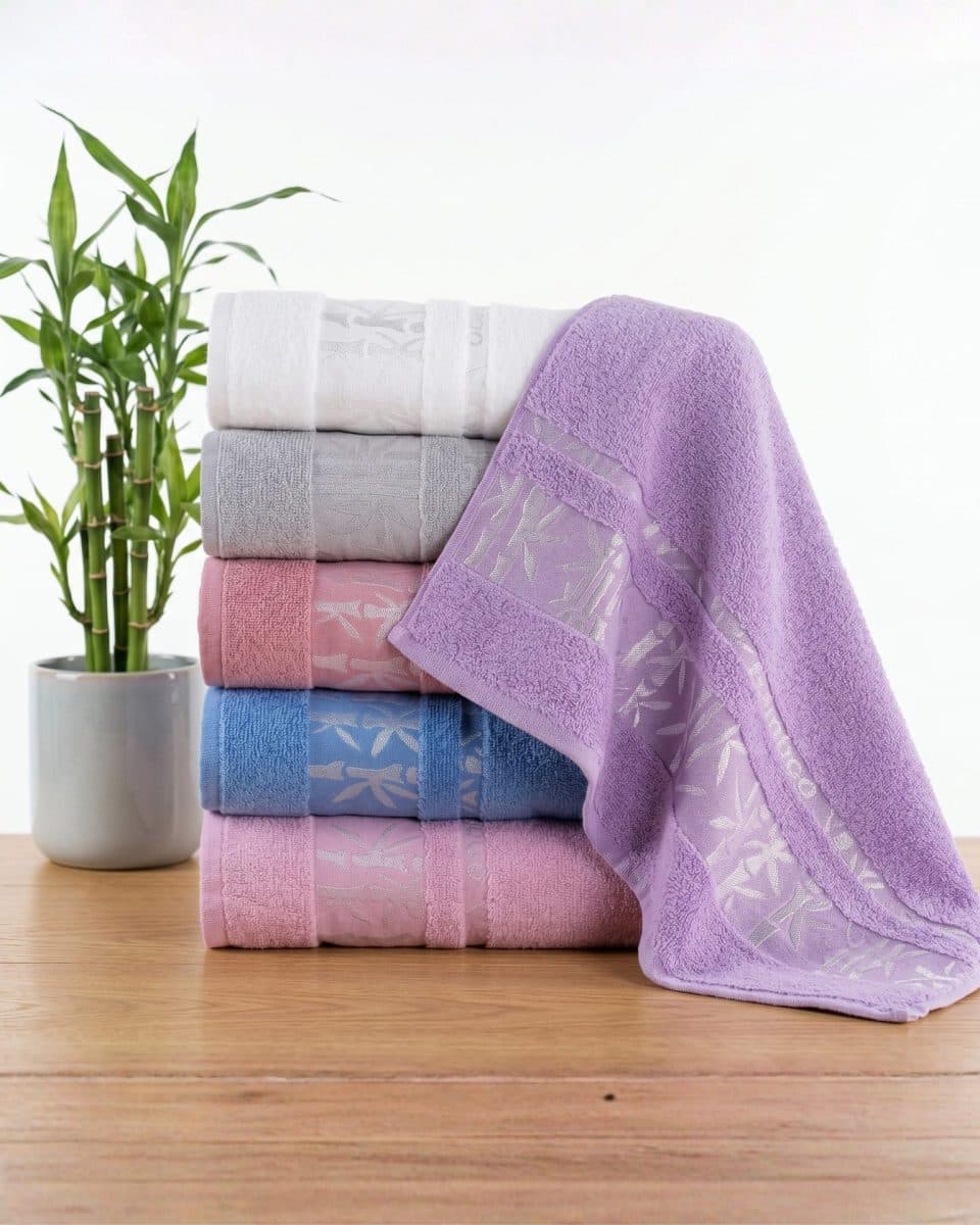 6 Adet %100 Bambu El Yüz Havlusu Seti 50×90 cm – Bamboo - Görsel 1