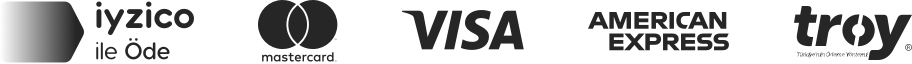 iyzico ile Güvenli Ödeme - Mastercard, Visa, American Express, Troy